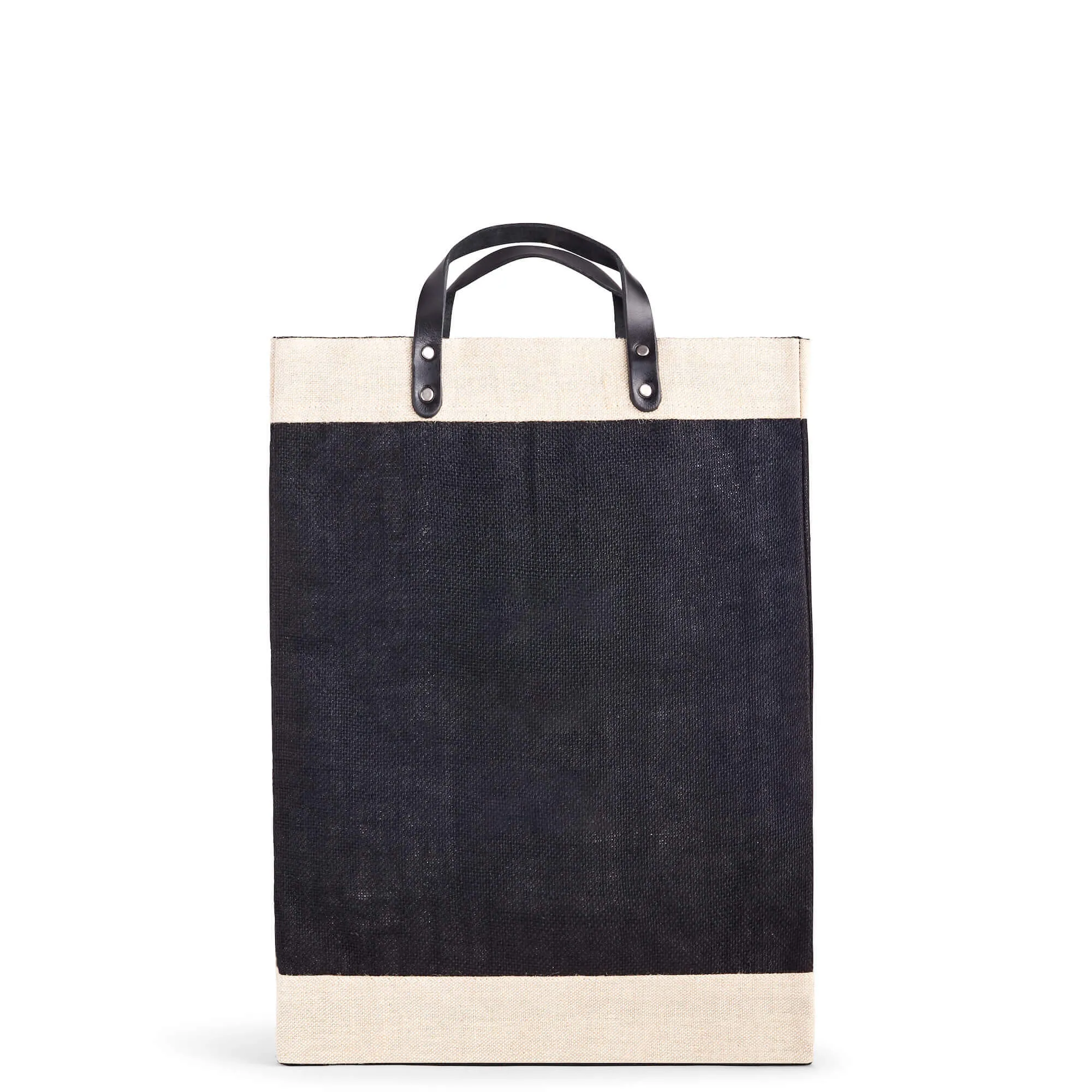 Market Bag in Black with Monogram