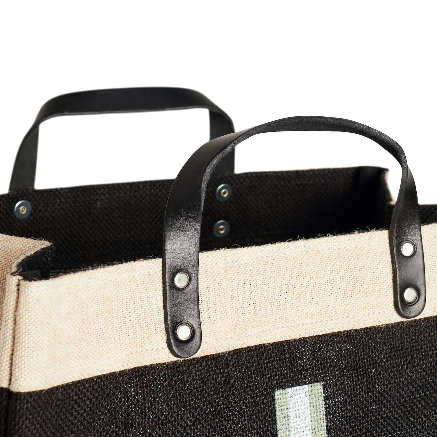 Market Bag in Black with Monogram