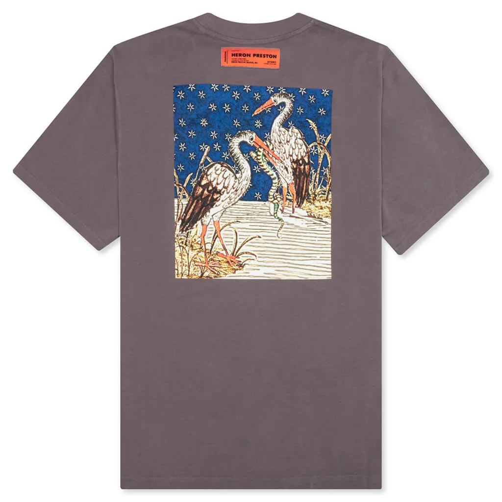 Medieval Heron S/S Tee - Grey/White