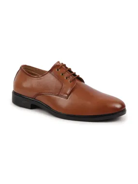 Men Tan Uniform Dress Anti Skid Sole Lace Up Formal Shoes For Office|Work|Party