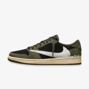 (Men's) Air Jordan 1 Low OG x Travis Scott 'Black / Medium Olive' (2024) DM7866-002