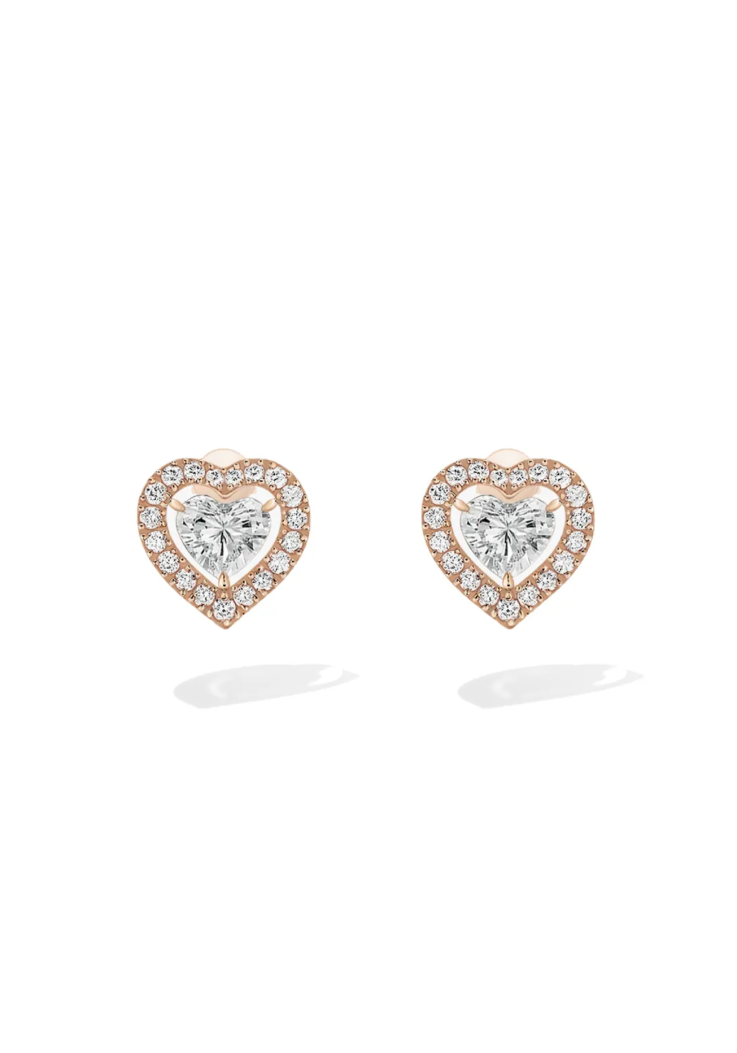 Messika Joy Cœur 18KRG Diamond Heart Earrings | Available Singlet