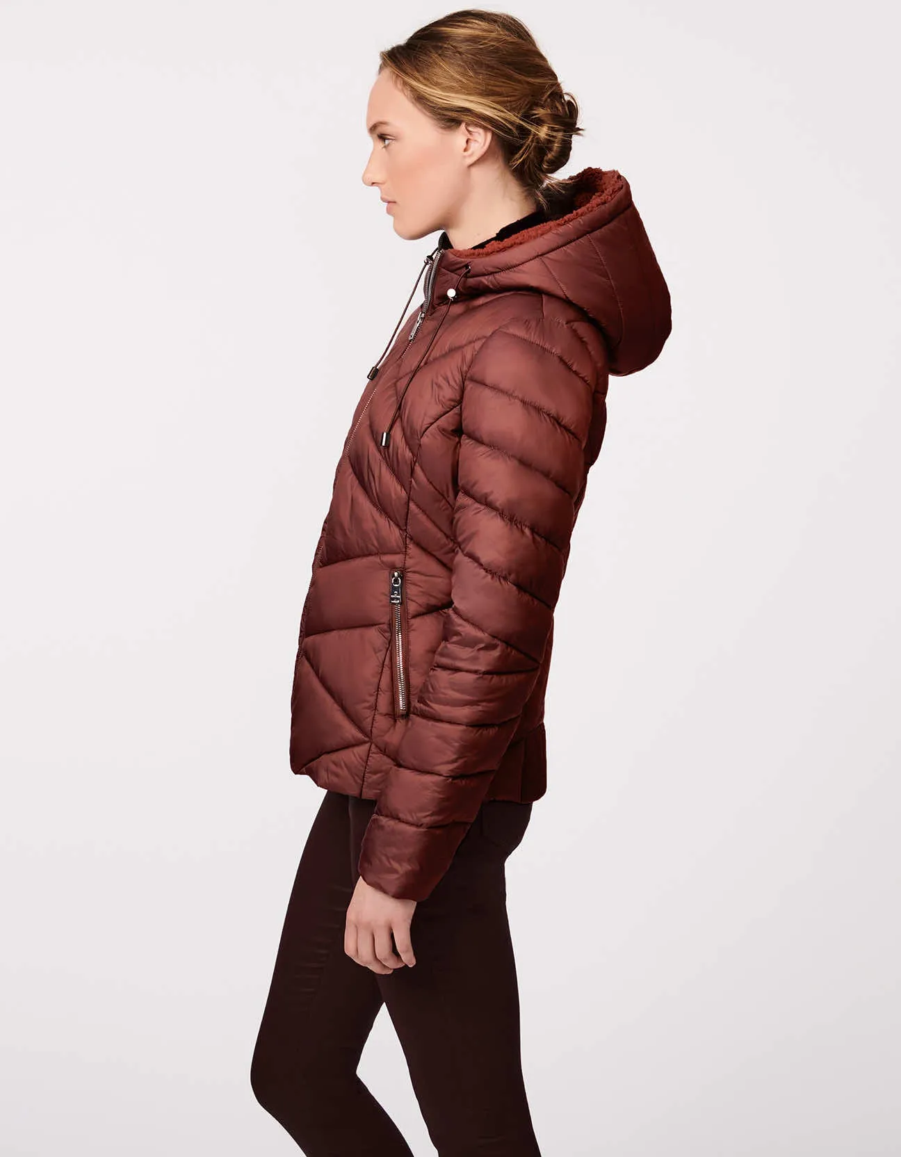 Metro Zigzag Hood Active Puffer Jacket