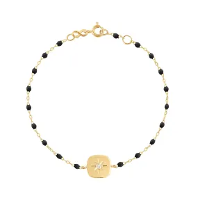 Miss Gigi Black diamond bracelet, Yellow Gold, 6.7"