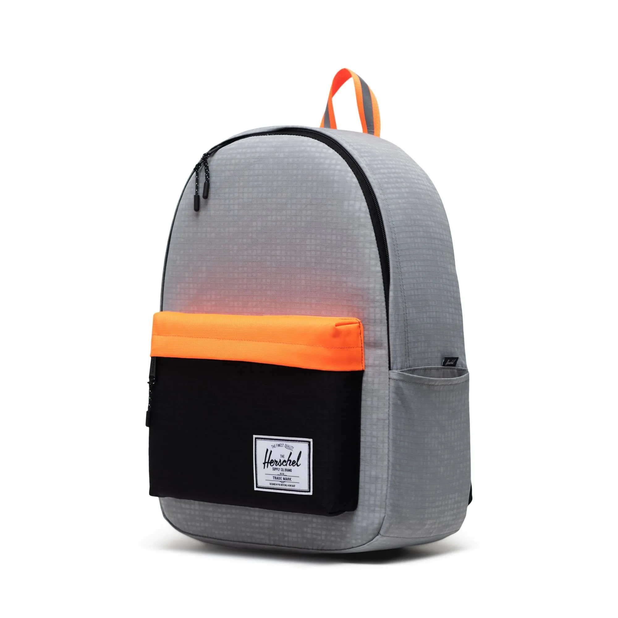 Mochila Herschel Classic X-Large Sharkskin Enzyme Ripstop/Black Enzyme Ripstop/Shocking Orange - Reflective