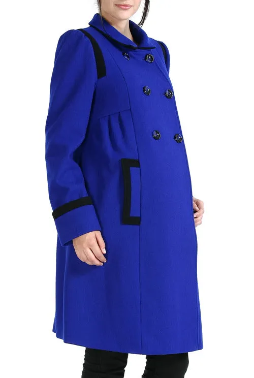 Momo Maternity Madison Double Breasted Wool Blend Coat