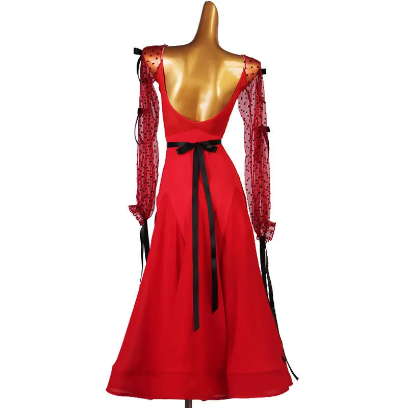 Mystic Lace Dancewear Ballroom Dress | Red/Black | 309