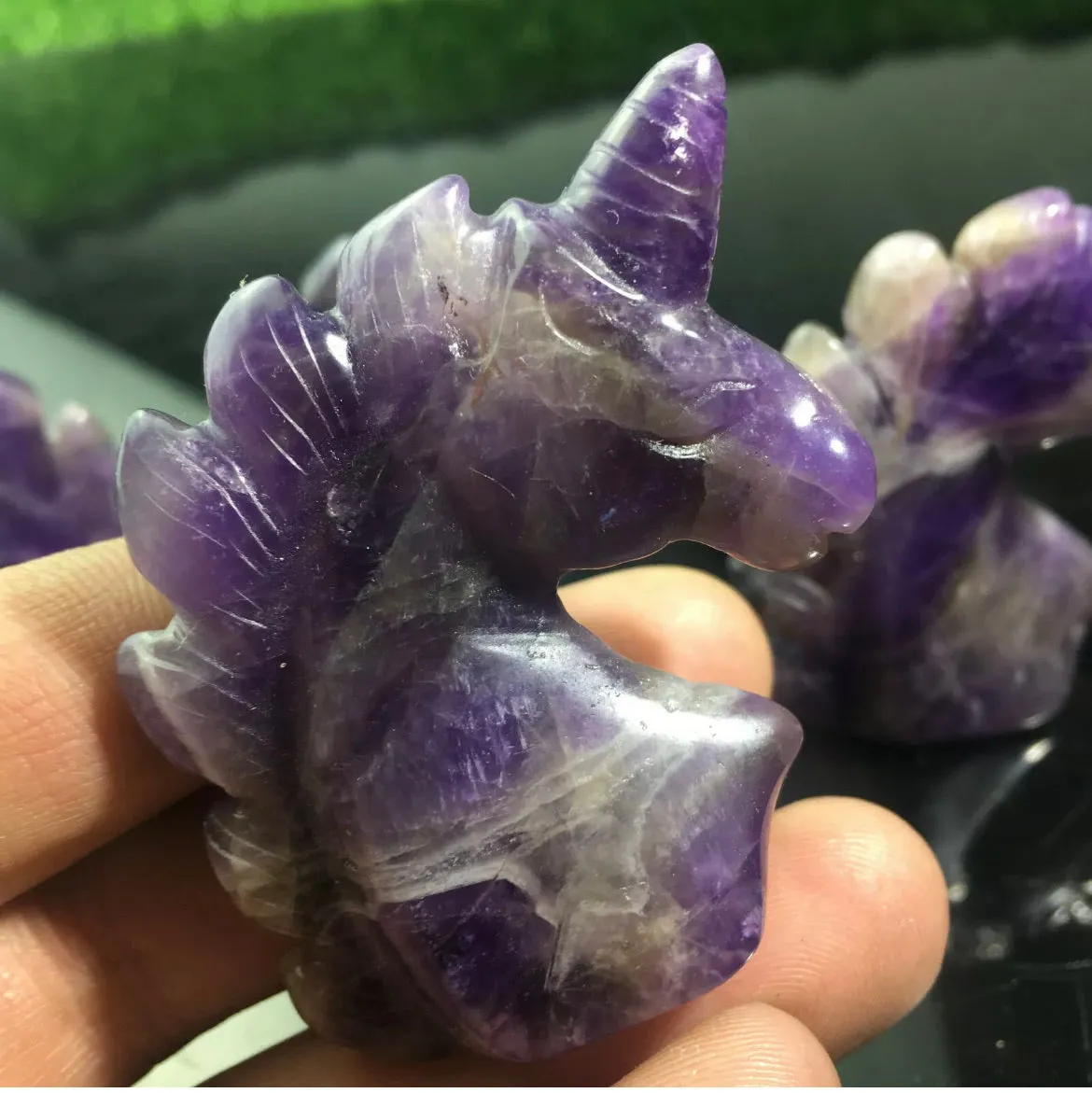 Natural Amethyst gemstone Unicorn