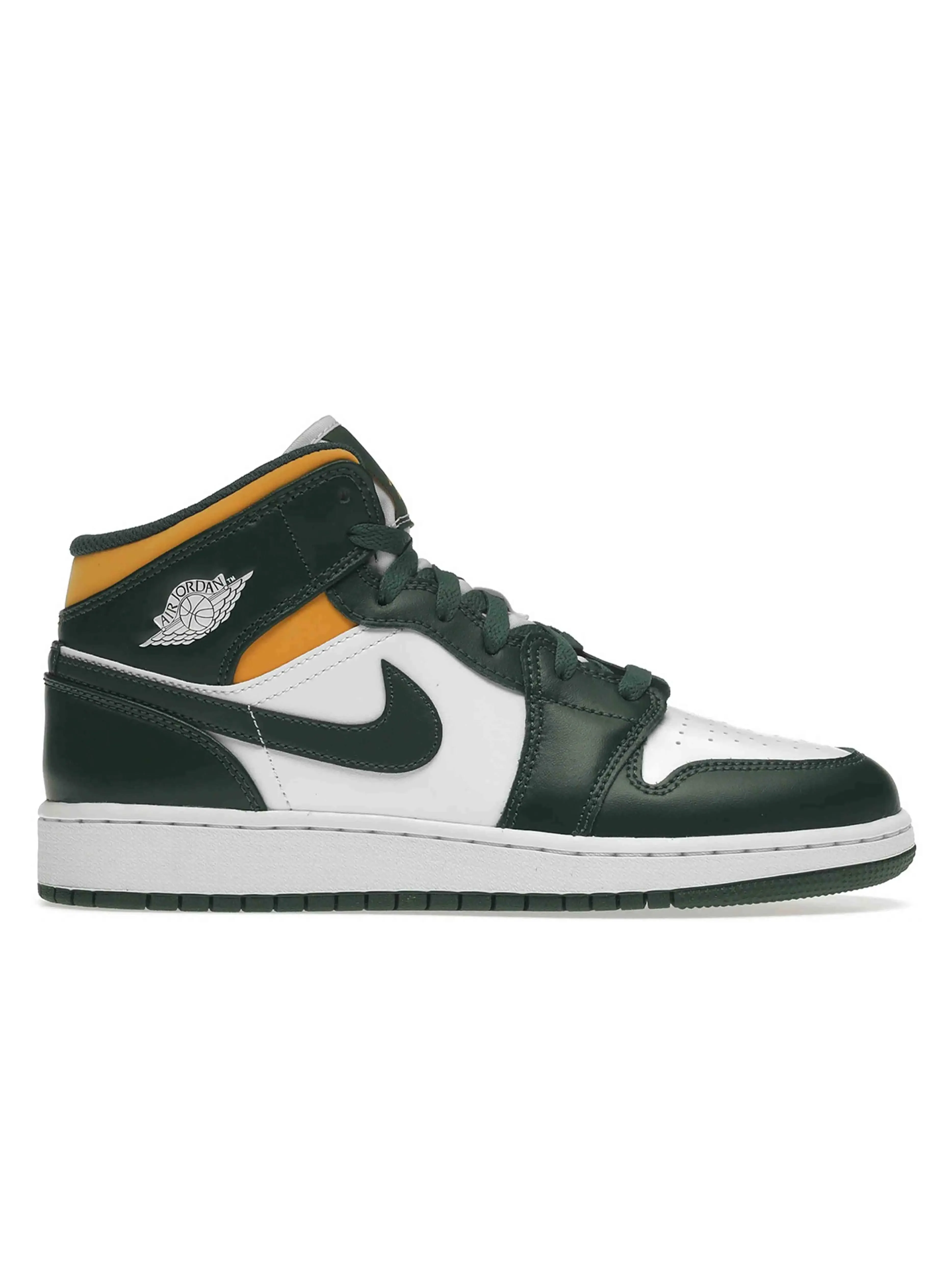 Nike Air Jordan 1 Mid Green Yellow (GS)