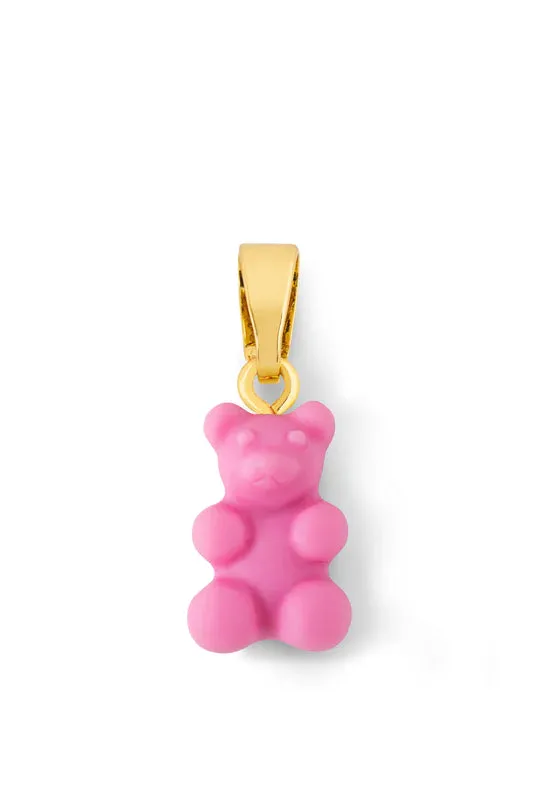 Nostalgia Bear Matte Pendant, Gold Connector