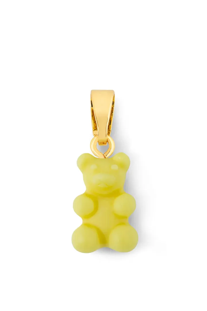 Nostalgia Bear Matte Pendant, Gold Connector