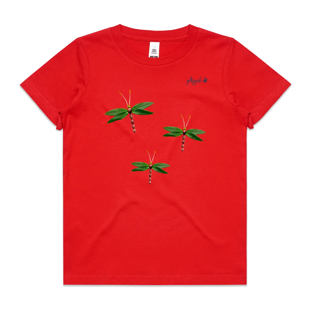 Olive Dragonflies - Kids Tee