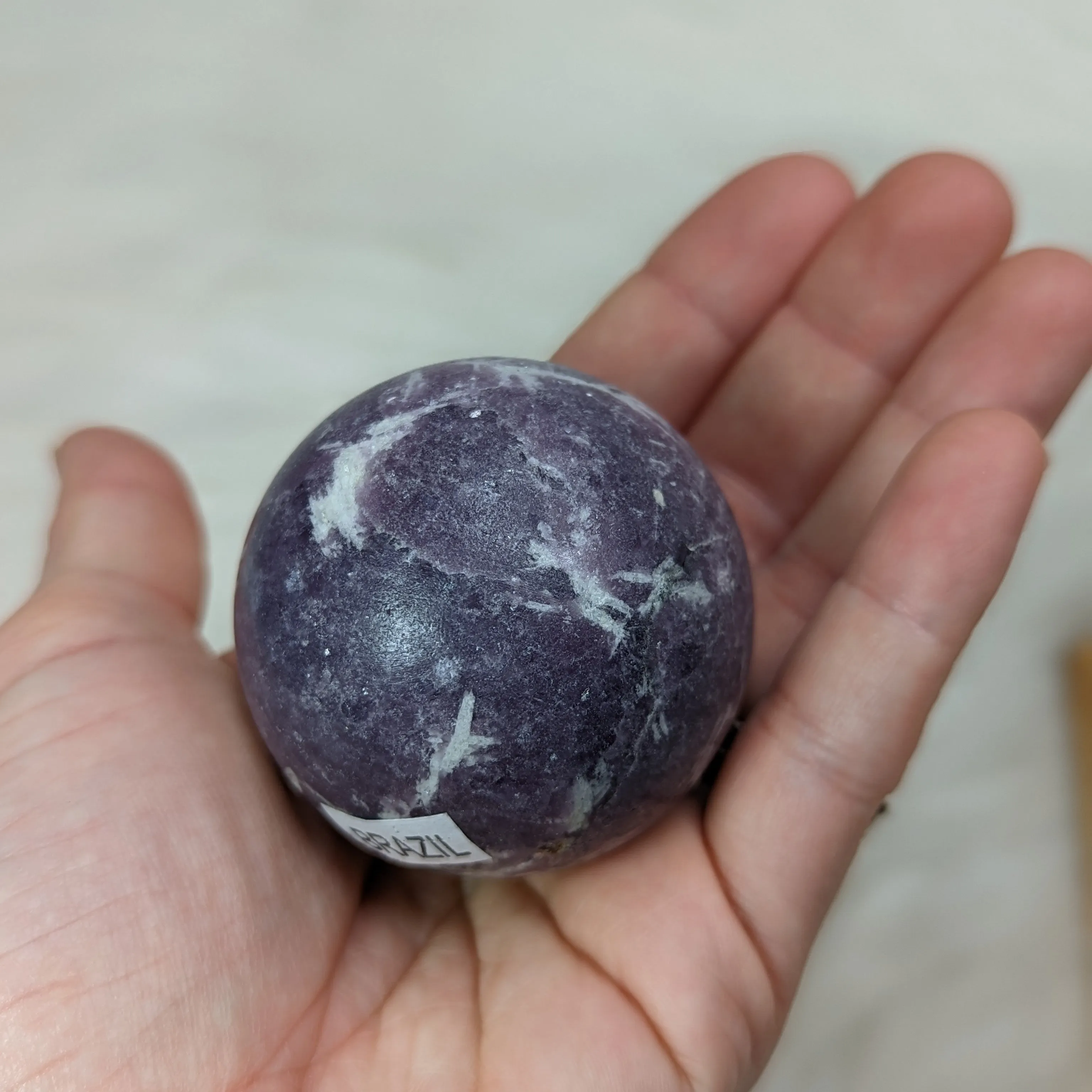 ONE Calming, Sparkling Lepidolite Sphere ~ Size 1