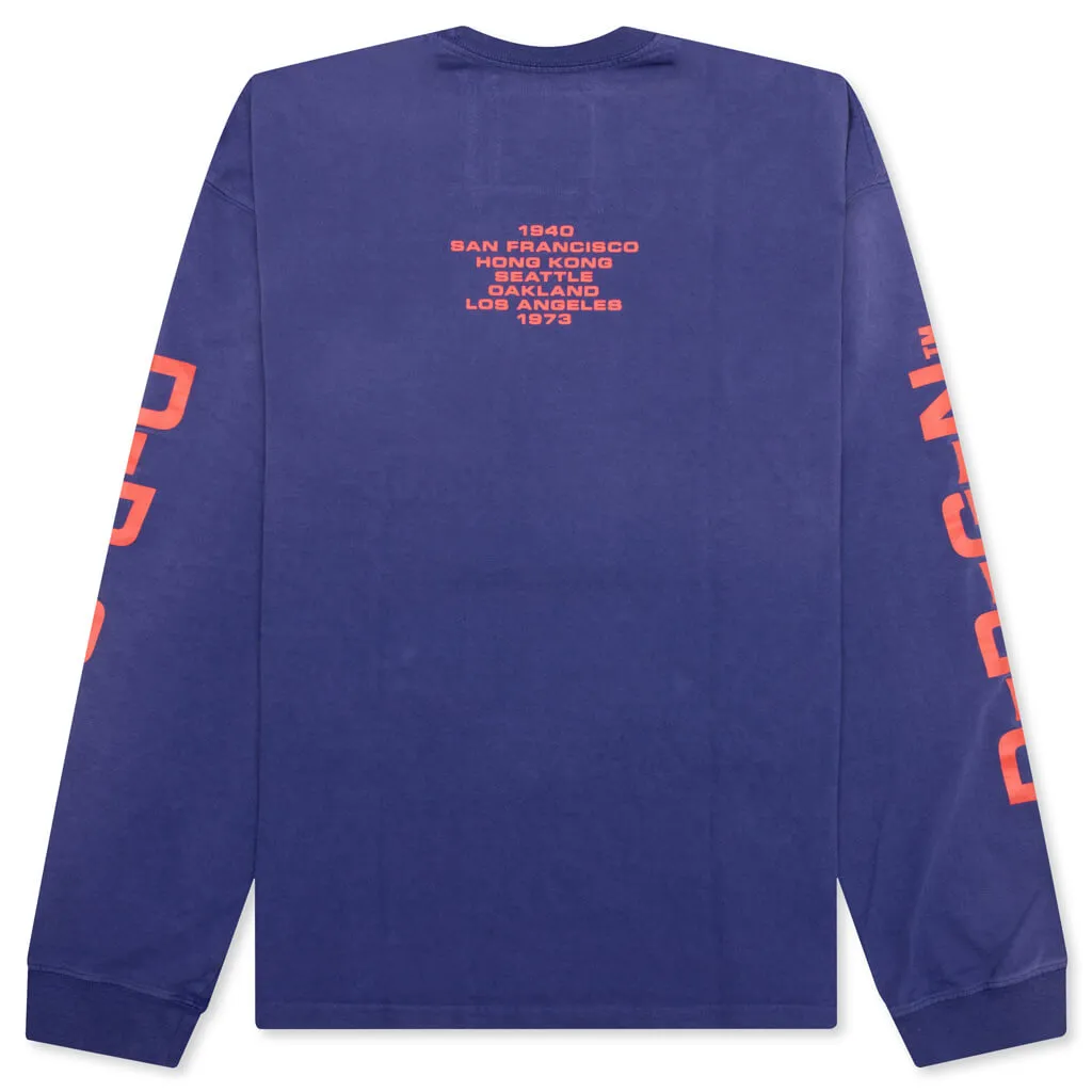 Origins Bleached L/S Tee - Bleached Blue