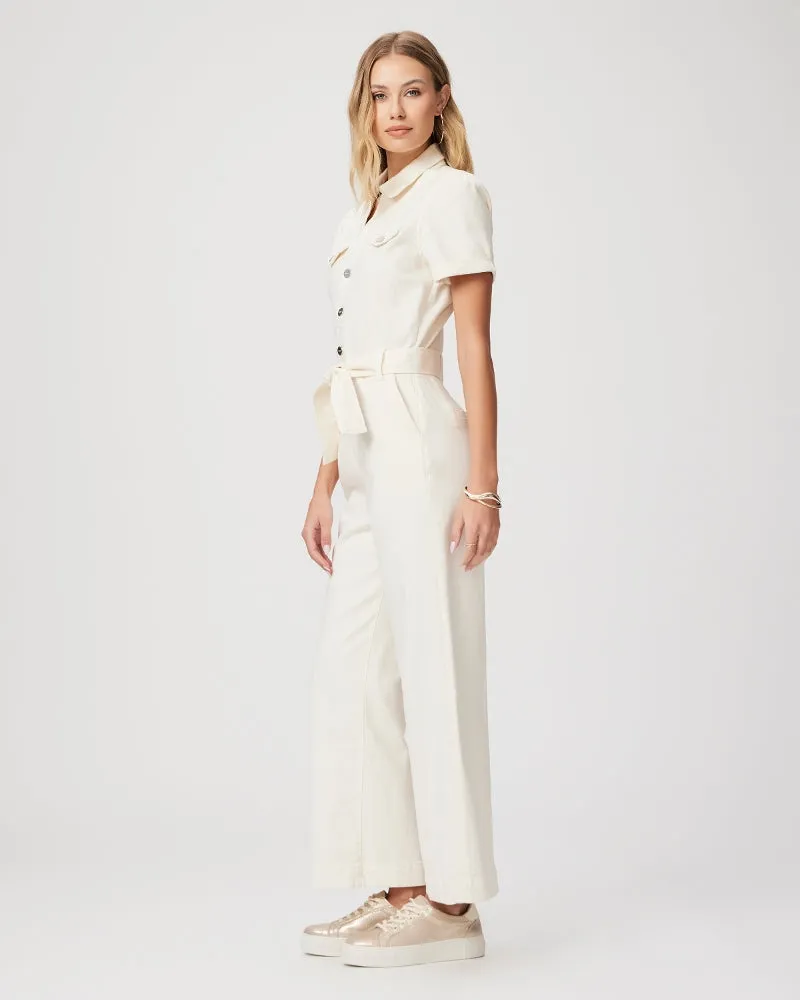 PAIGE Anessa Puff Sleeve Jumpsuit - Quartz Sand