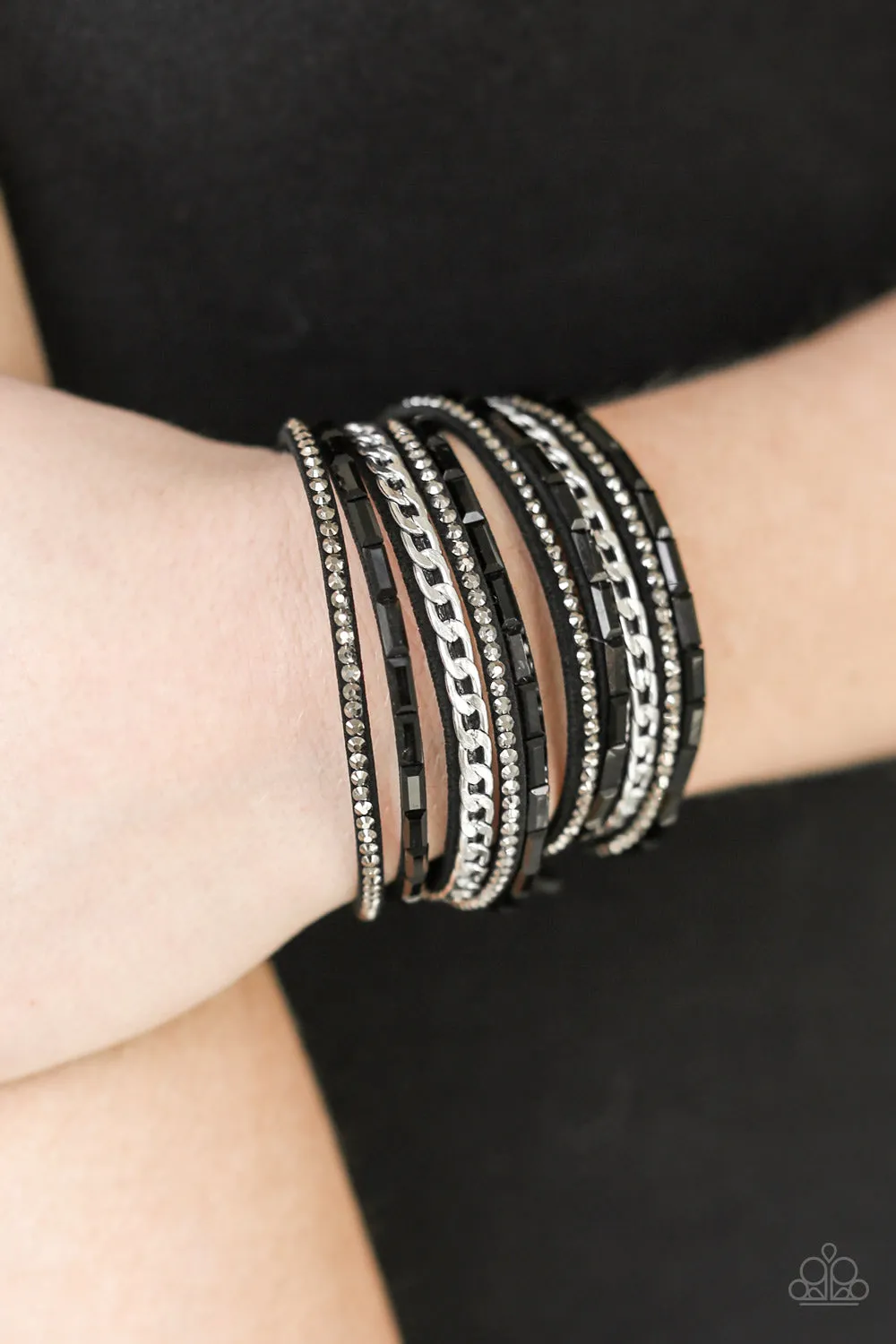 Paparazzi Cheaters Never Prosper Black Wrap Bracelet