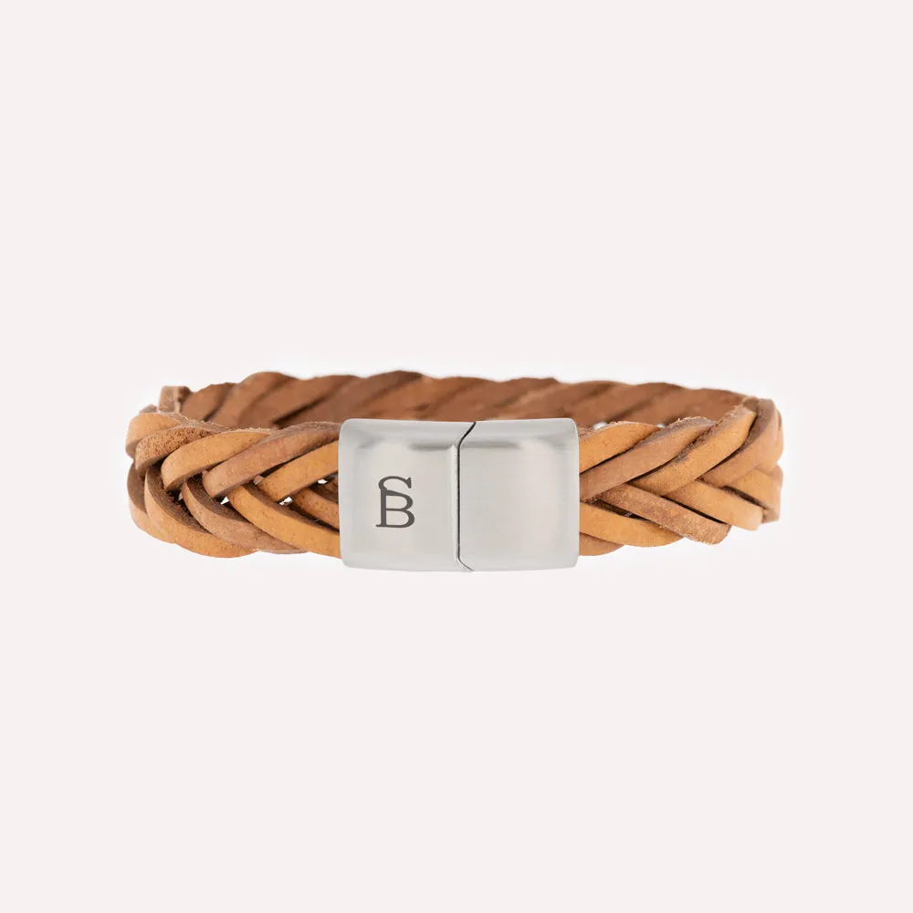 Preston Leather Bracelet Beige