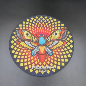 Pulsar DabPadz Round Dab Mat 8 | Psychedelic Moth