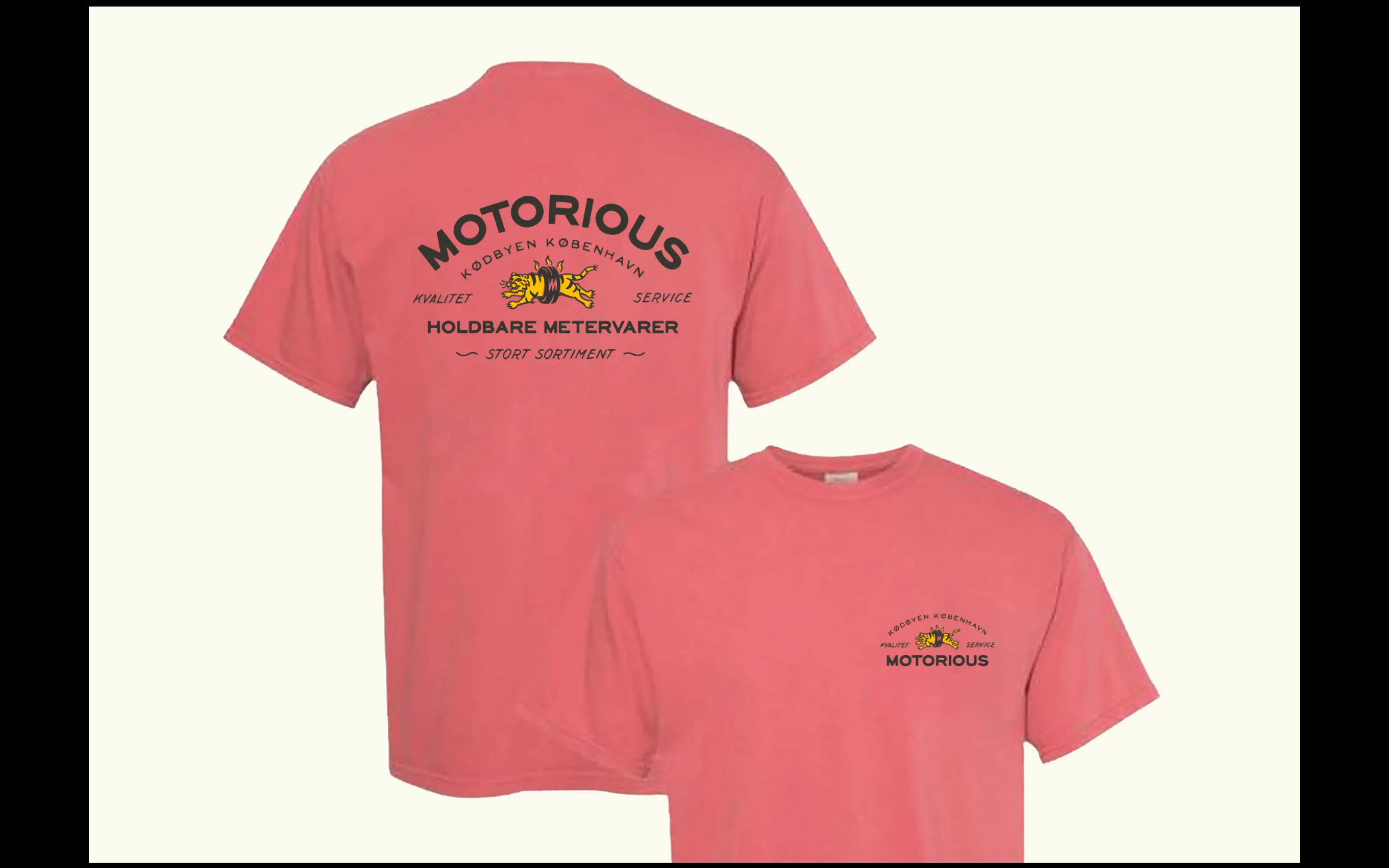 "Tire-Tiger" Motorious T-shirt, Canyon Pink