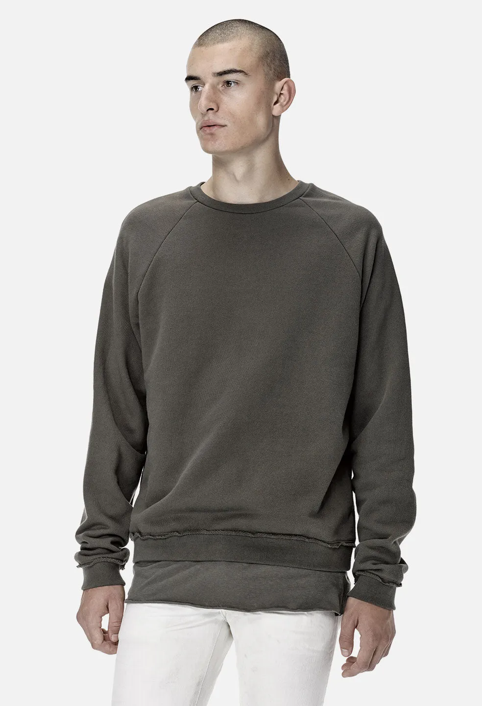 Raw Edge Raglan Crew / Alpine