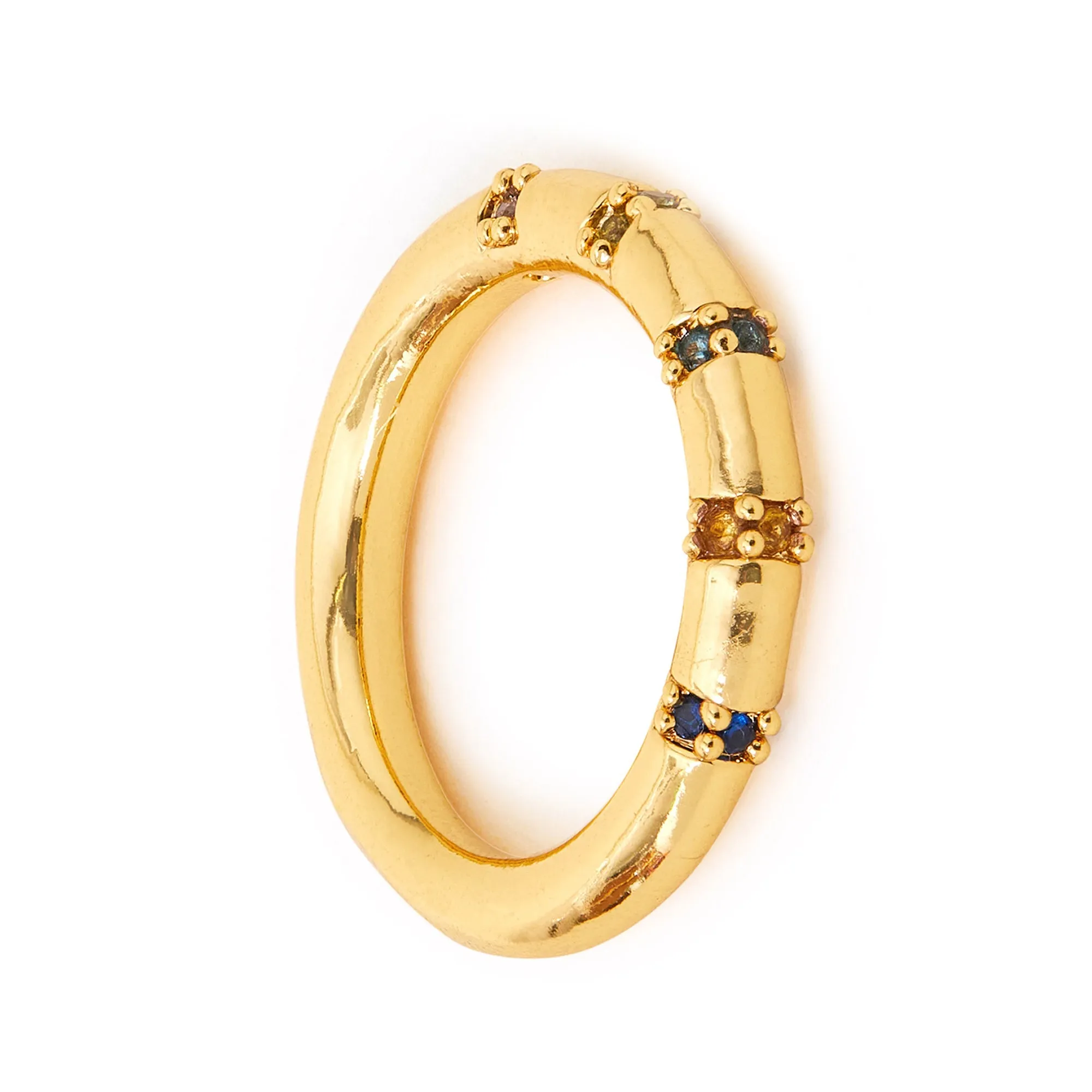 Real Gold-Plated Bamboo Ring-Small