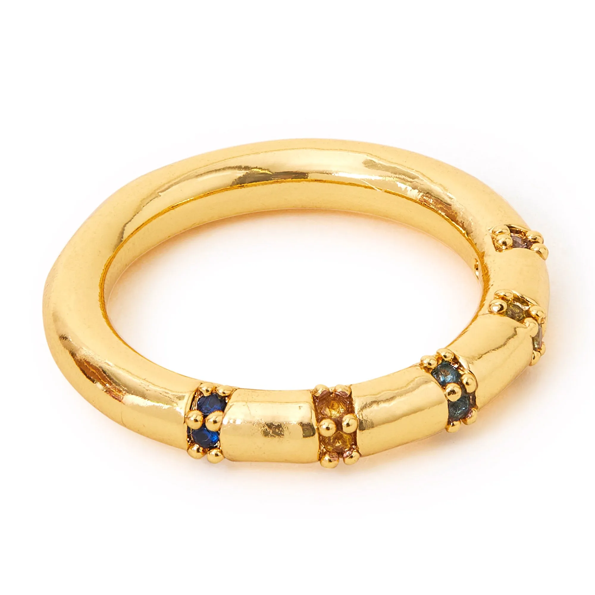 Real Gold-Plated Bamboo Ring-Small