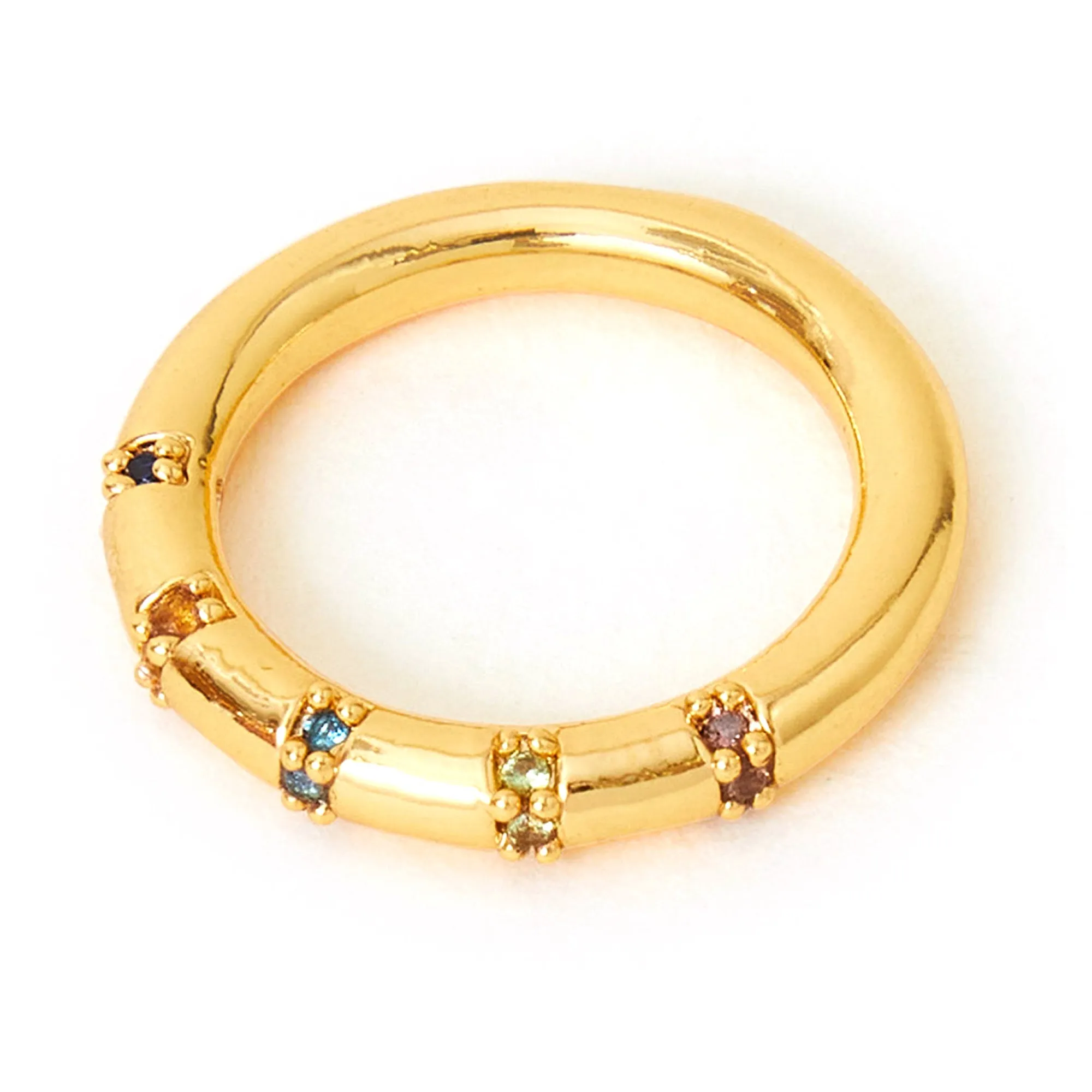 Real Gold-Plated Bamboo Ring-Small