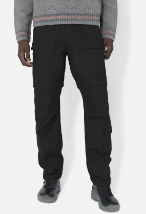 Rip Stop Zip Cargo Pant / Black