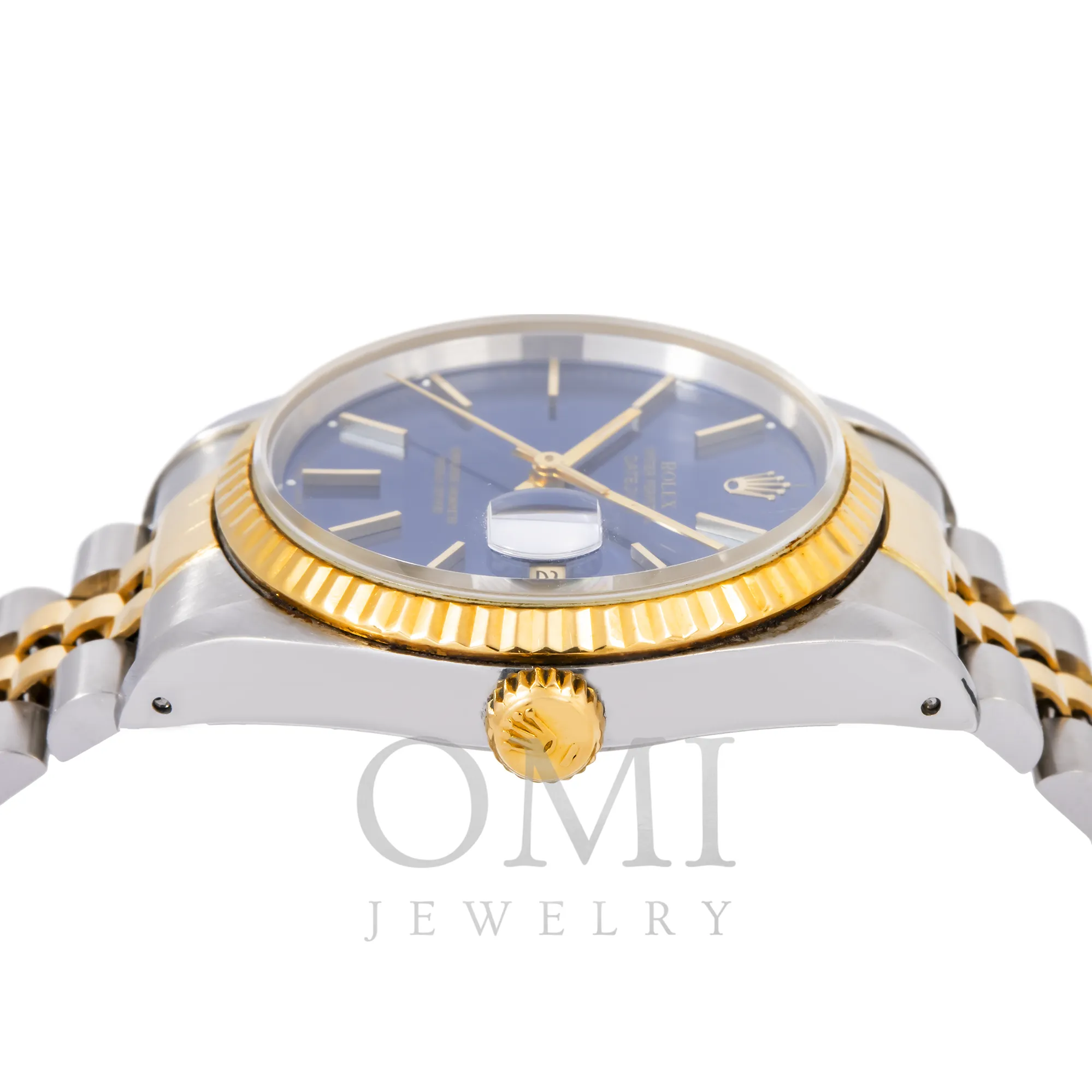 ROLEX DATEJUST 16233 36MM BLUE DIAL WITH TWO TONE JUBILEE BRACELET