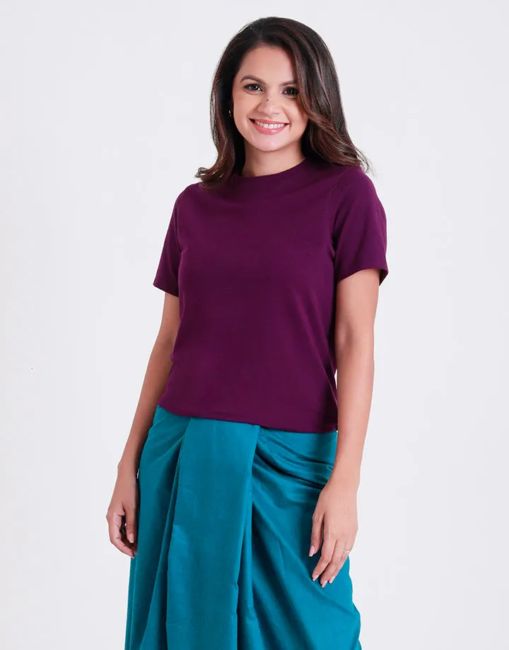 Round Neck T-Shirt with Short Sleeves