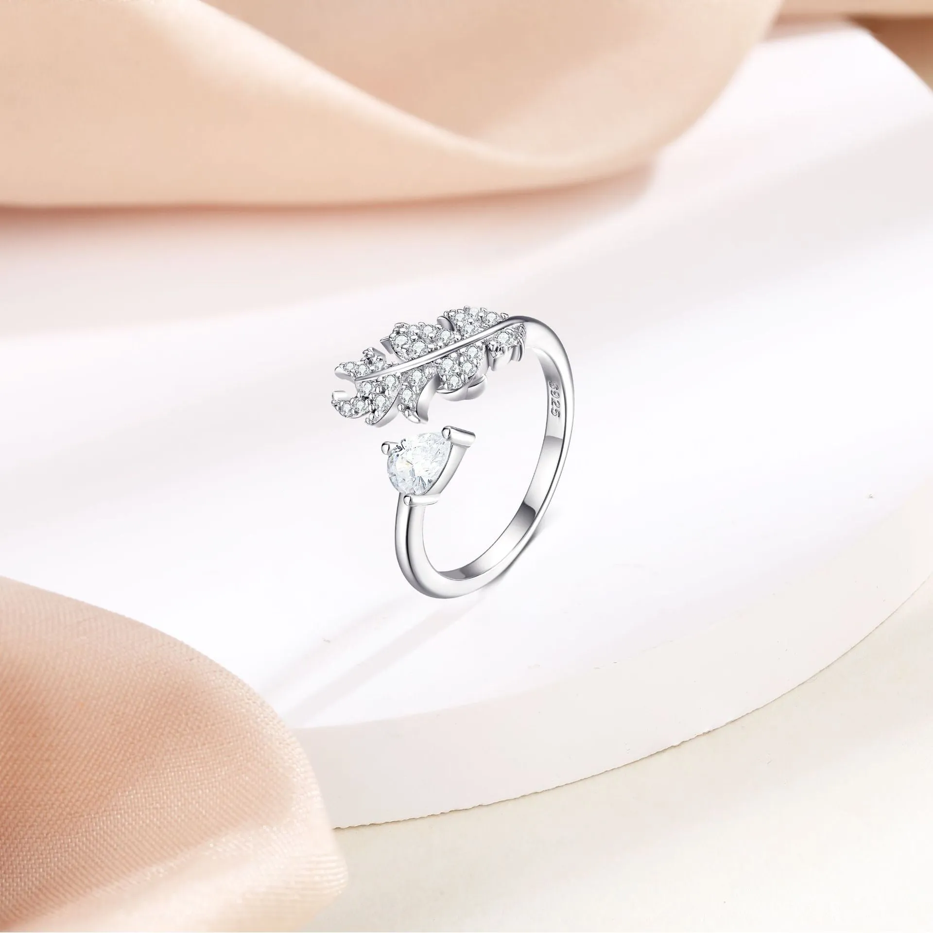 S925 Sterling Silver Open End Premium Toi et Moi Ring