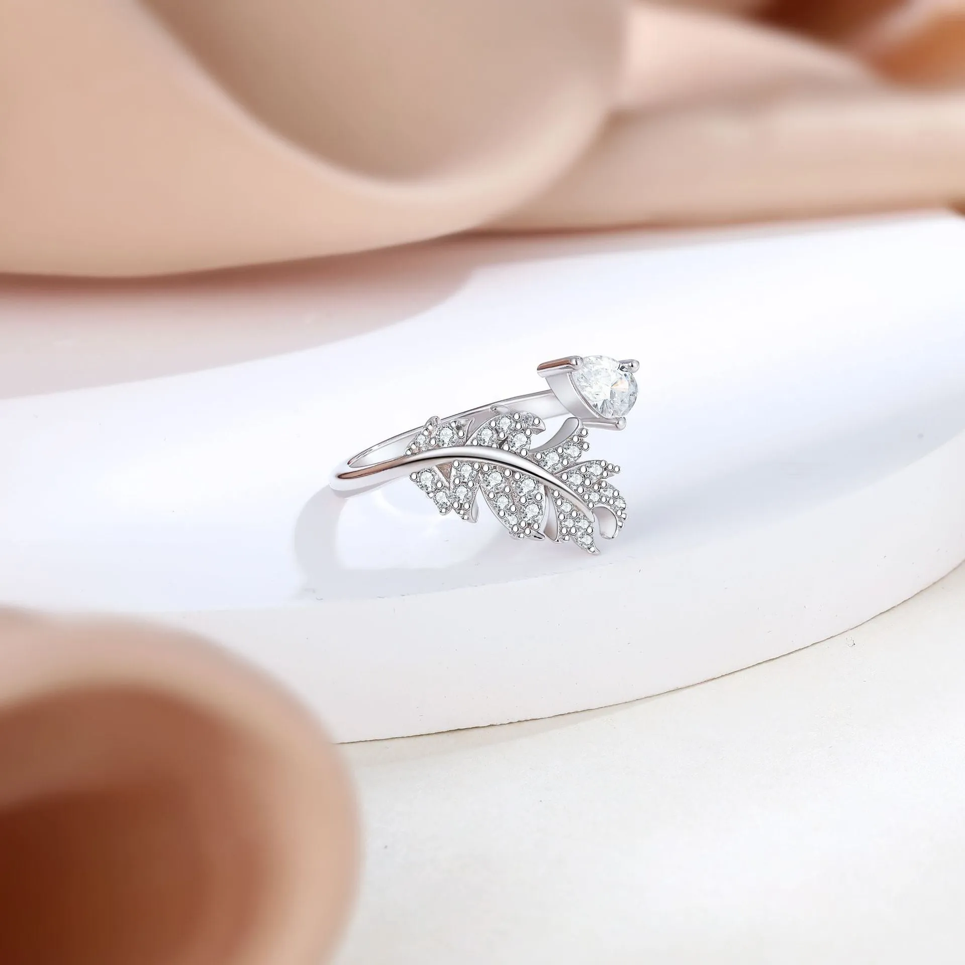 S925 Sterling Silver Open End Premium Toi et Moi Ring