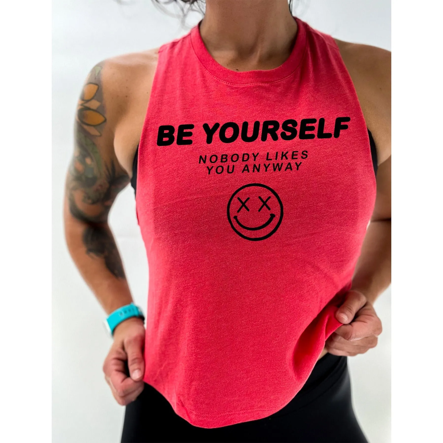 Salty Savage Ladies "Be Yourself" Flowy Crop Tank