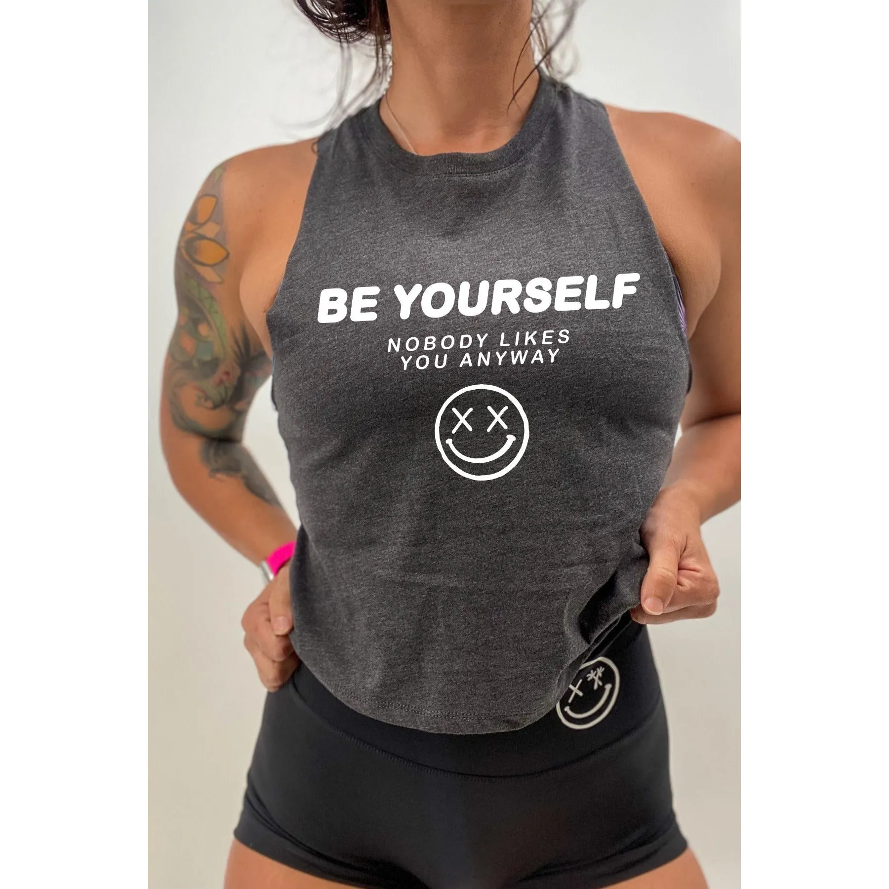 Salty Savage Ladies "Be Yourself" Flowy Crop Tank