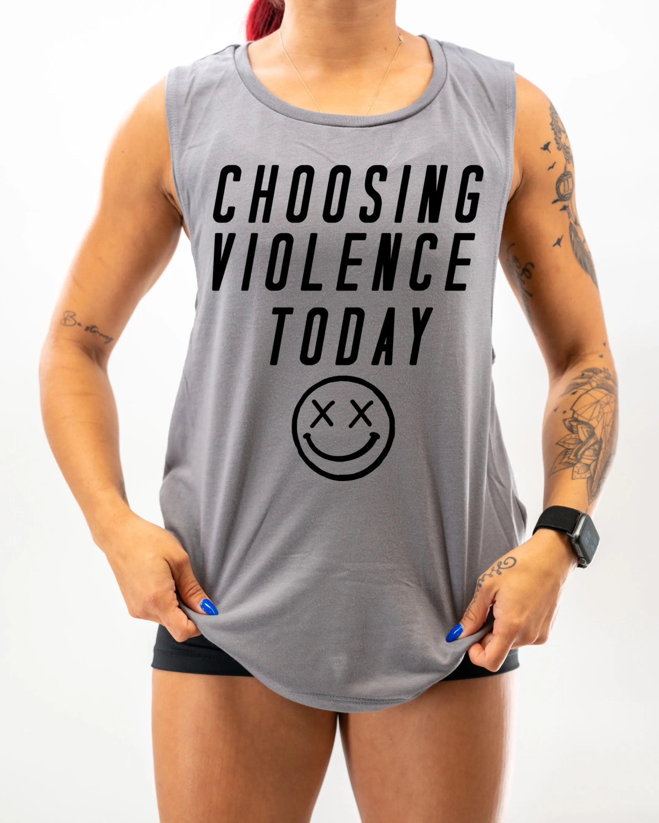 Salty Savage Ladies "CHOOSING VIOLENCE TODAY" Muscle Tank