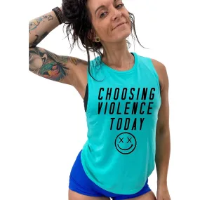 Salty Savage Ladies "CHOOSING VIOLENCE TODAY" Muscle Tank