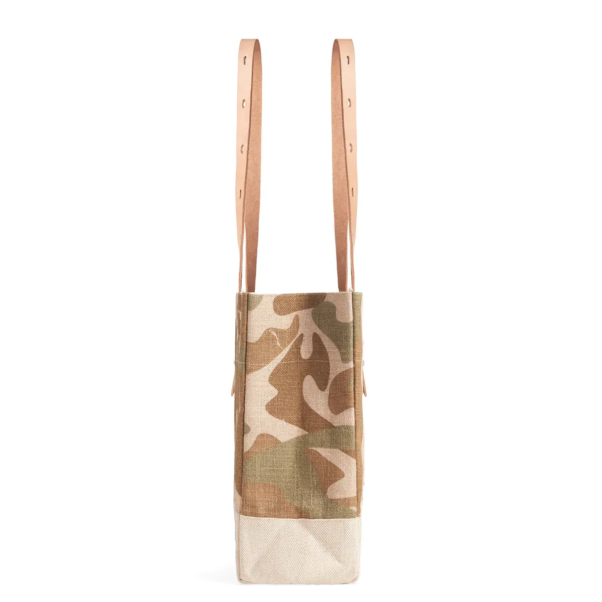 Shoulder Market Bag in Safari with Monogram