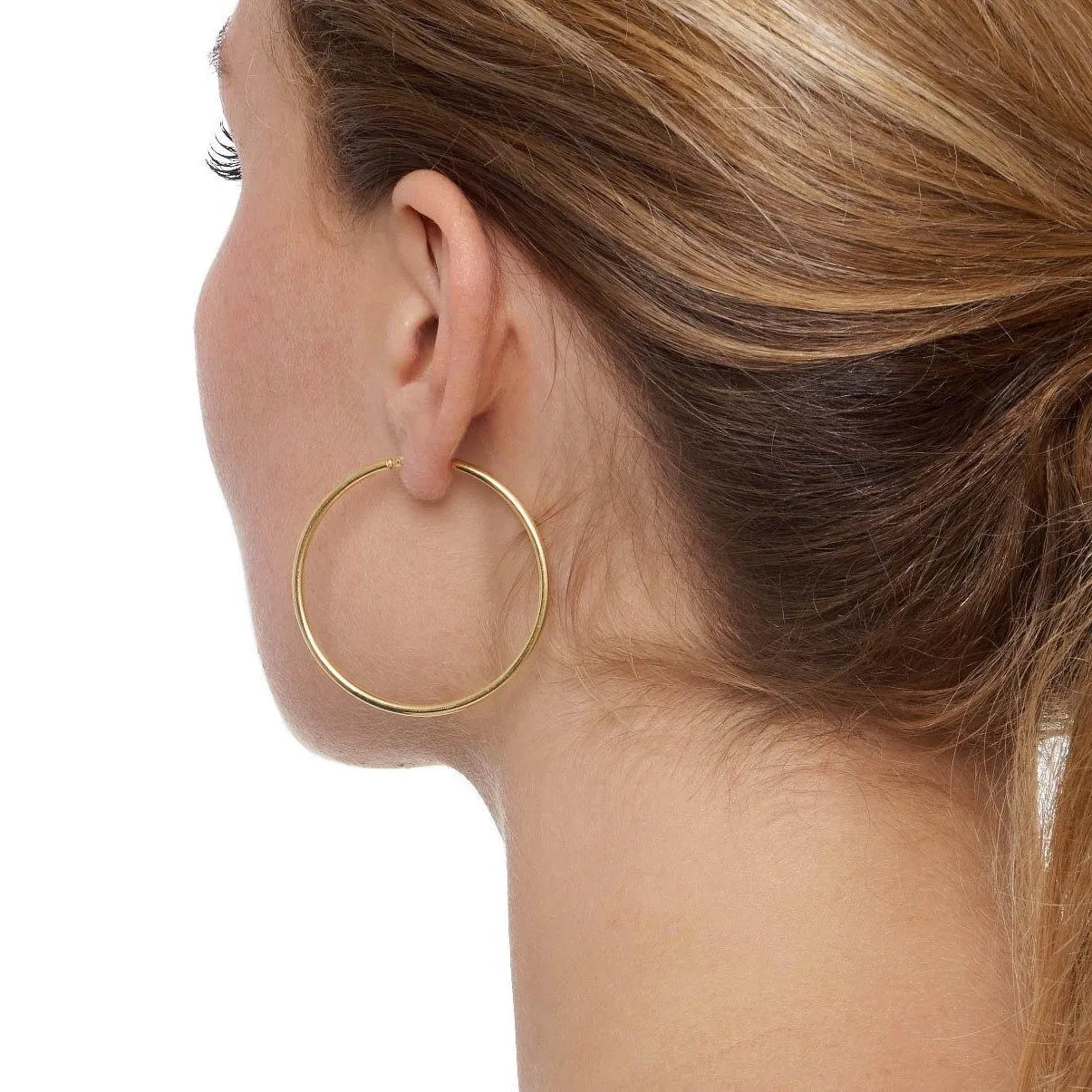 Skinny ‘Chica Latina’ Hoop Earrings - Medium