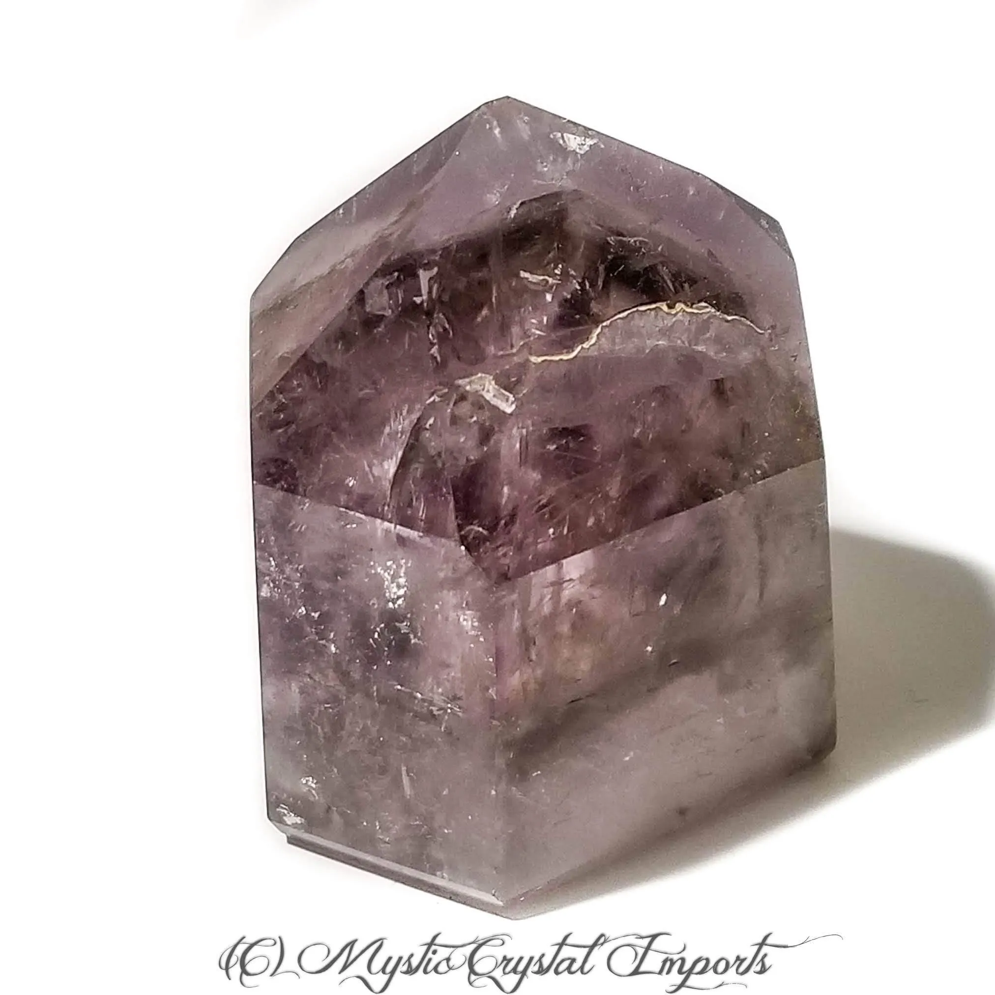 Smoky Phantom Amethyst Polished Crystal Point - 01