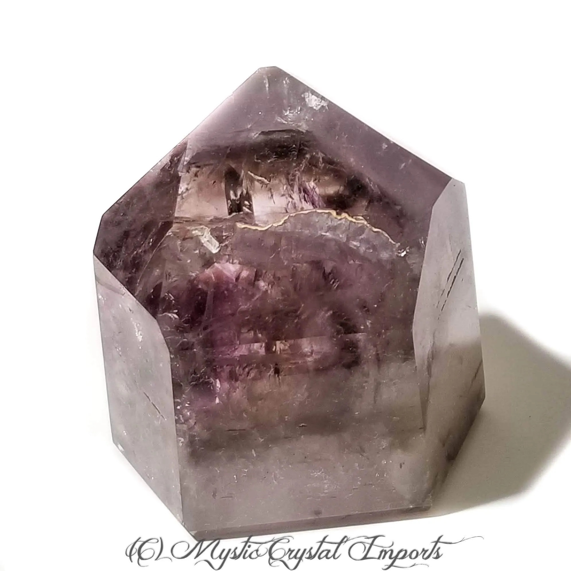 Smoky Phantom Amethyst Polished Crystal Point - 01