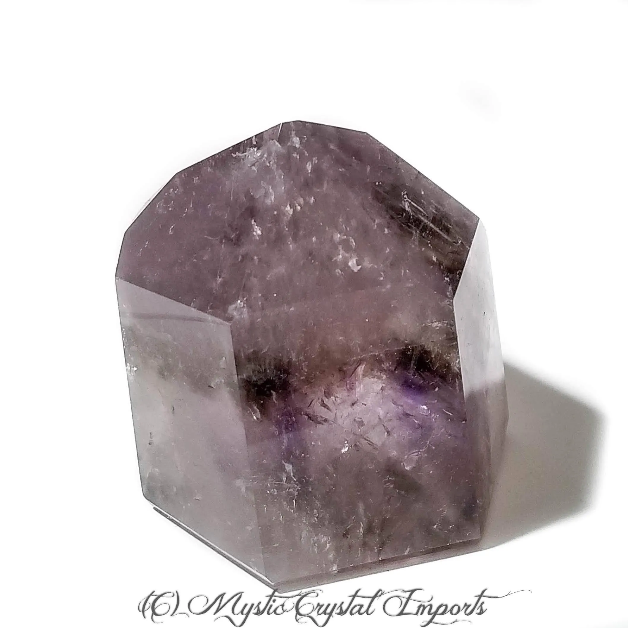 Smoky Phantom Amethyst Polished Crystal Point - 01