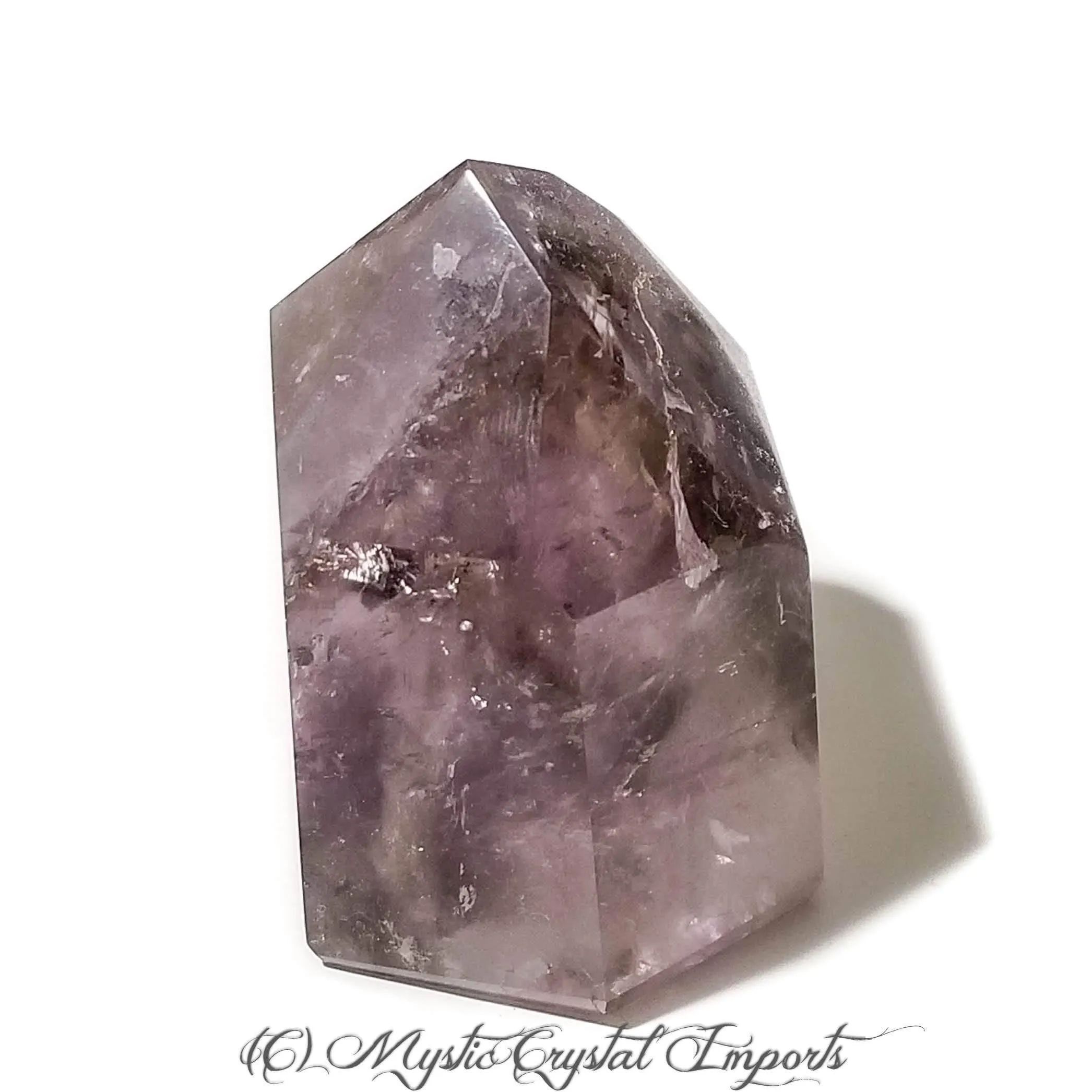 Smoky Phantom Amethyst Polished Crystal Point - 01