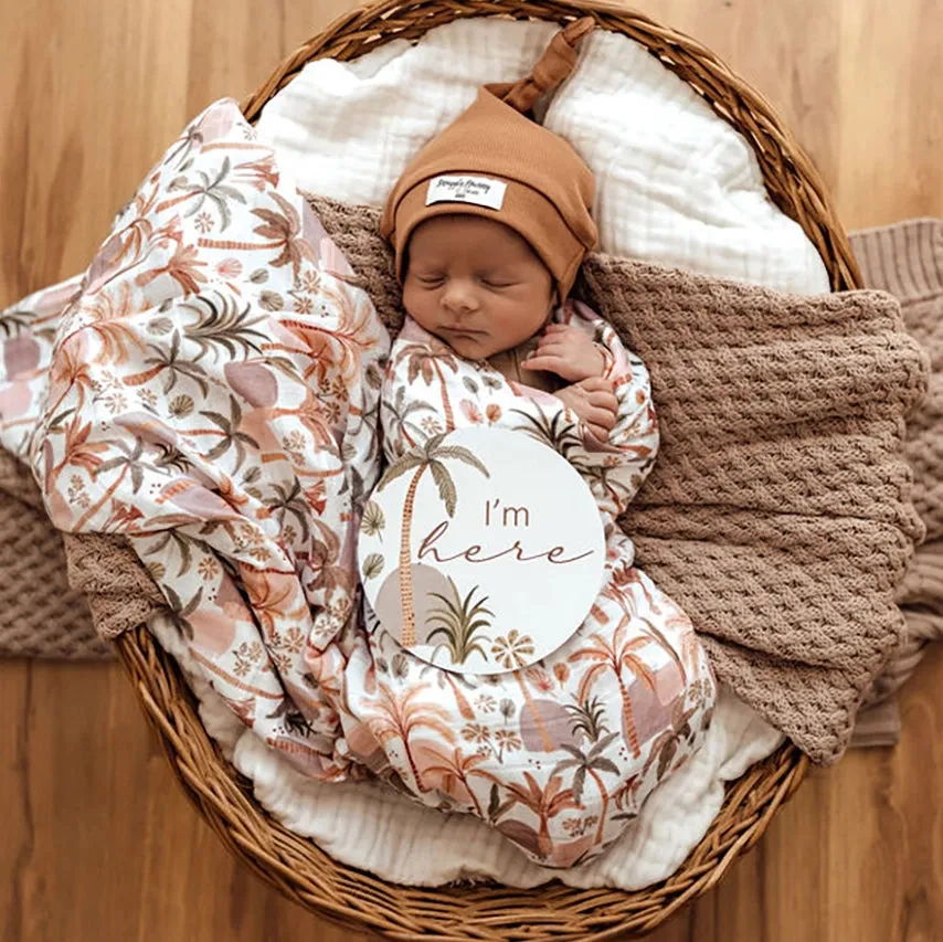 Snuggle Hunny Organic Muslin Wrap - Palm Spring