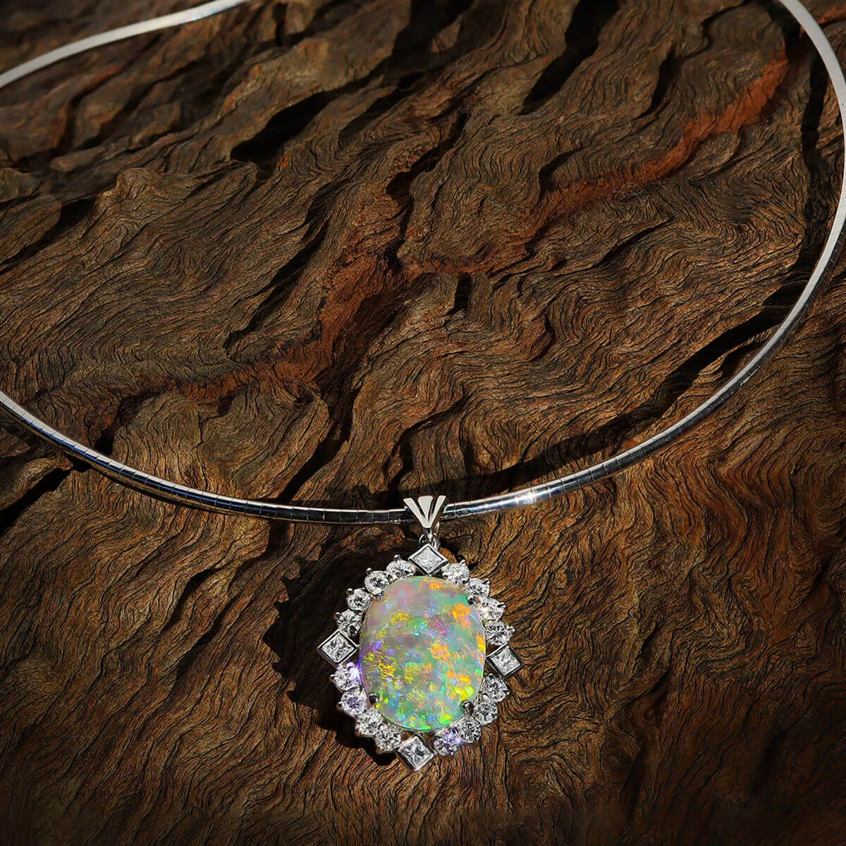 'The Fairy Princess' Dark Crystal Opal Necklace