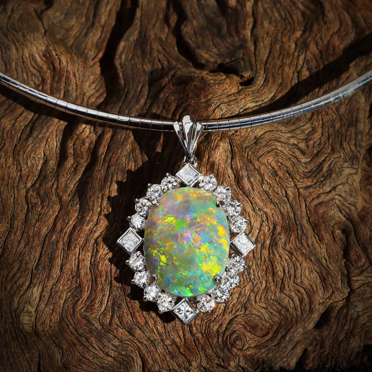 'The Fairy Princess' Dark Crystal Opal Necklace