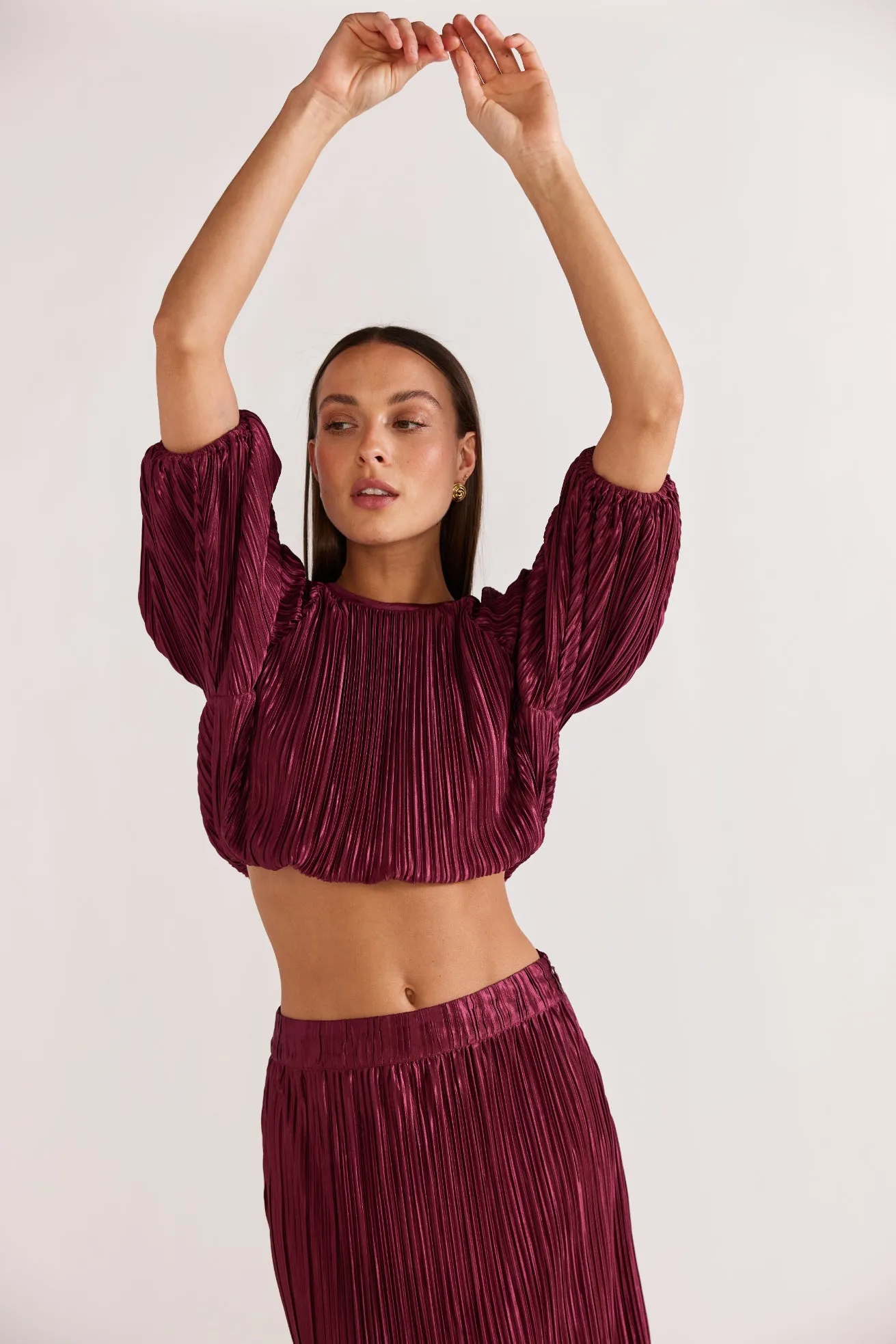 Tilla Plisse Crop Top