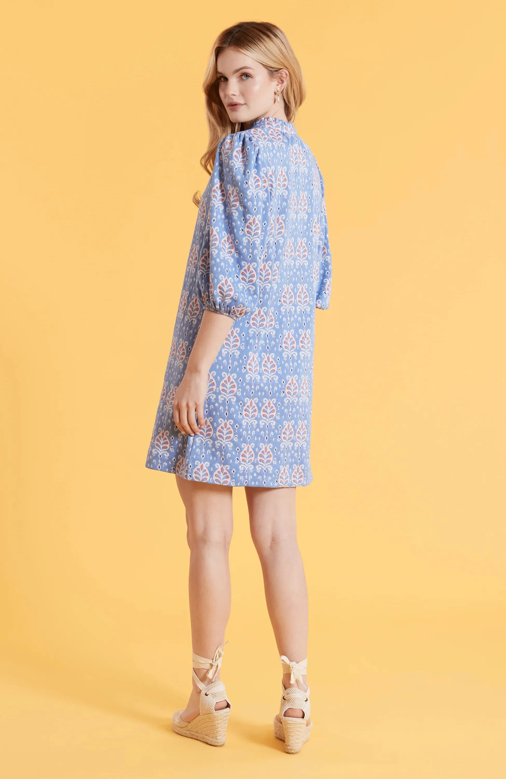 Tyler Boe Sheri Dress:  Blue Medallion