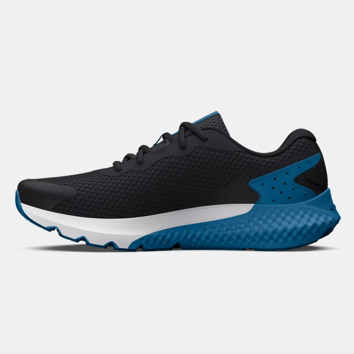 Under Armour Black/Cosmic Blue/Orange Blast Charged Rogue 3 Youth Sneaker