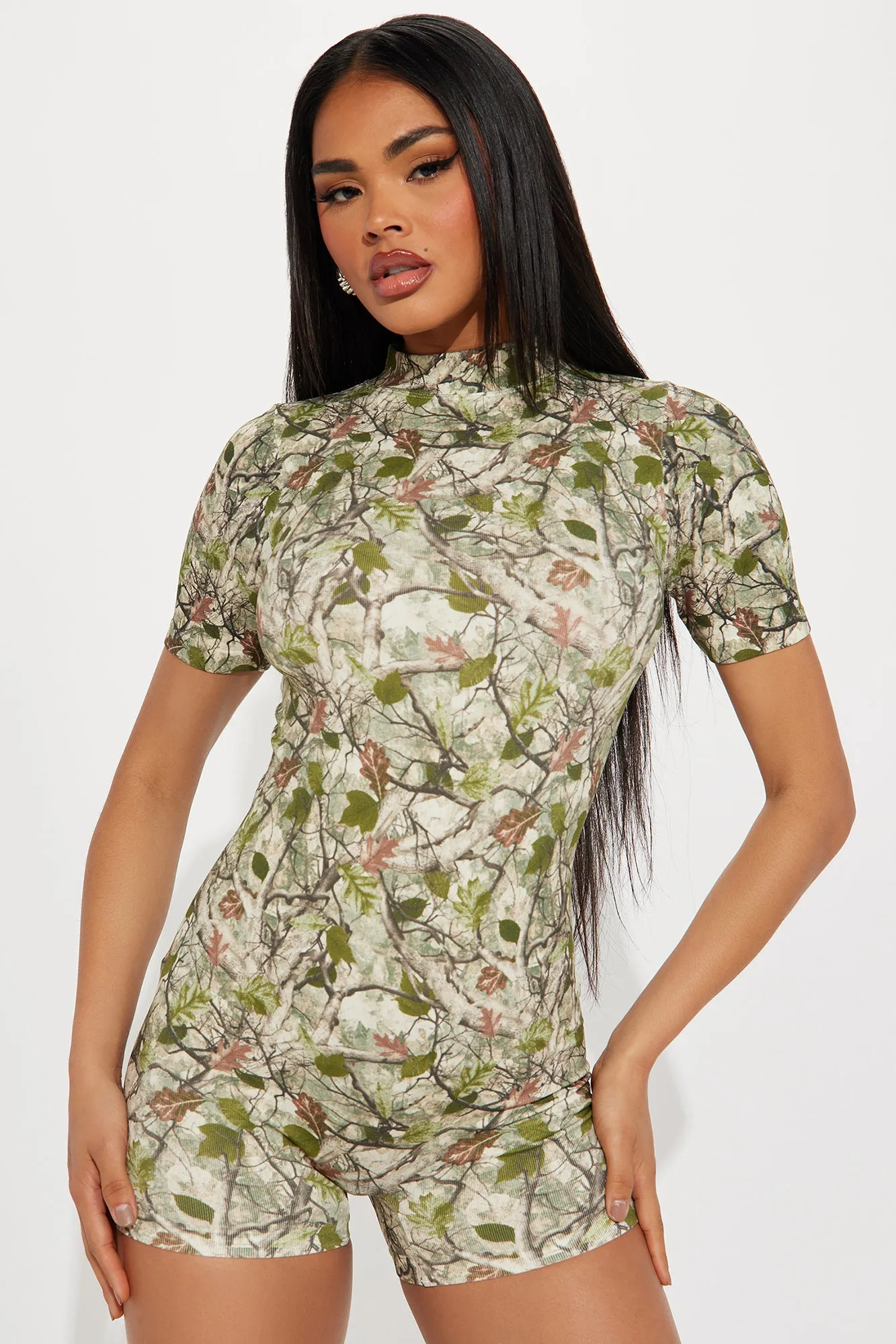 Undercover Seamless Romper - Olive/combo