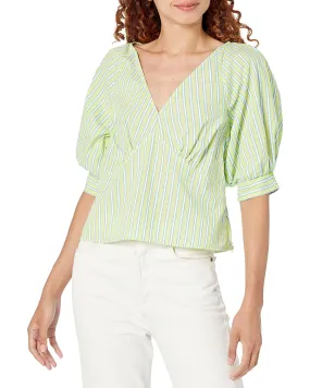 V-Neck Poplin Top